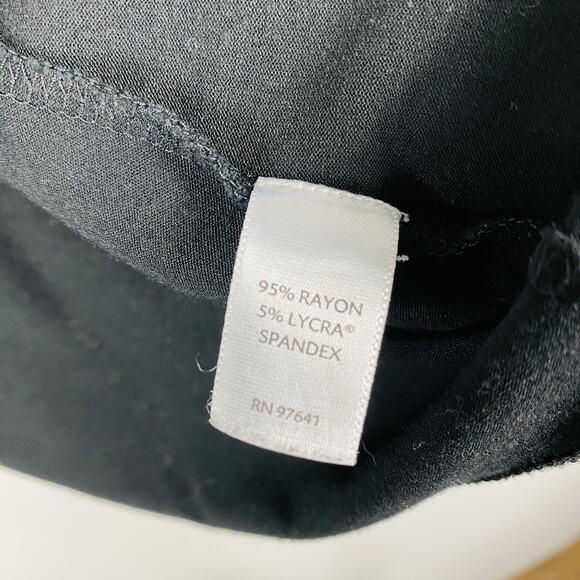 J. Jill Size Medium Stretch Open Front Cardigan Sweater Black - Picture 4 of 5